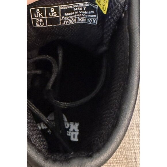 Doc Martens Toddler 9 Delaney Black Leather Combat Boots Zip Ankle Dr - Picture 3 of 9